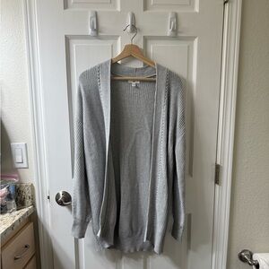 BP Light Gray Ribbed Cardigan